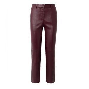 Joseph Leather ‘Coleman’  Burgundy Pants